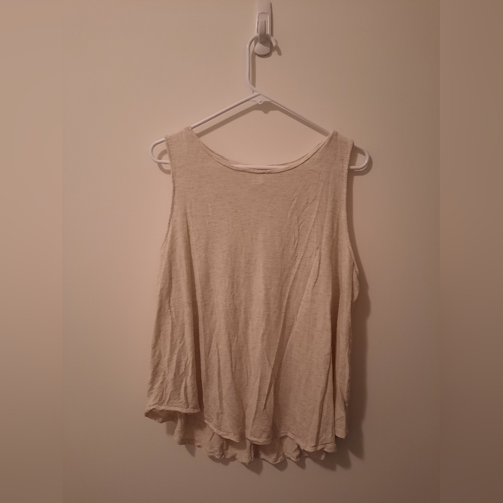 Old Navy beige sparkle sleeveless top